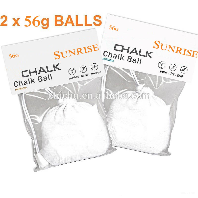 Custom 65g Refillable Climbing Gym Chalk Ball With Zip Lock Bag