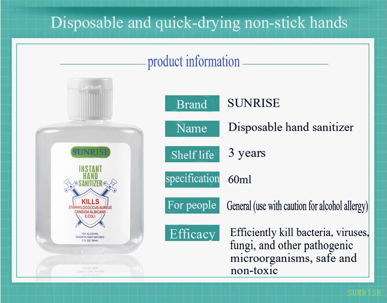 Wholesale Virus Killing Disposable Hand Sanitizer